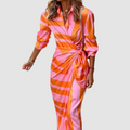 Cecilia | Striped Midi Dress