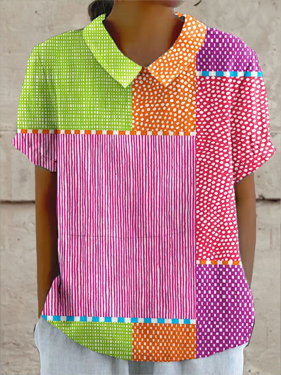 Zoe | Patchwork Shirt Relaxed Fit