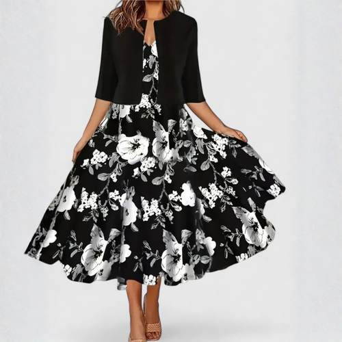 Chantal | Elegant Cotton Midi Dress