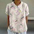 Mila | Blossom Bird Print Shirt Relaxed Fit