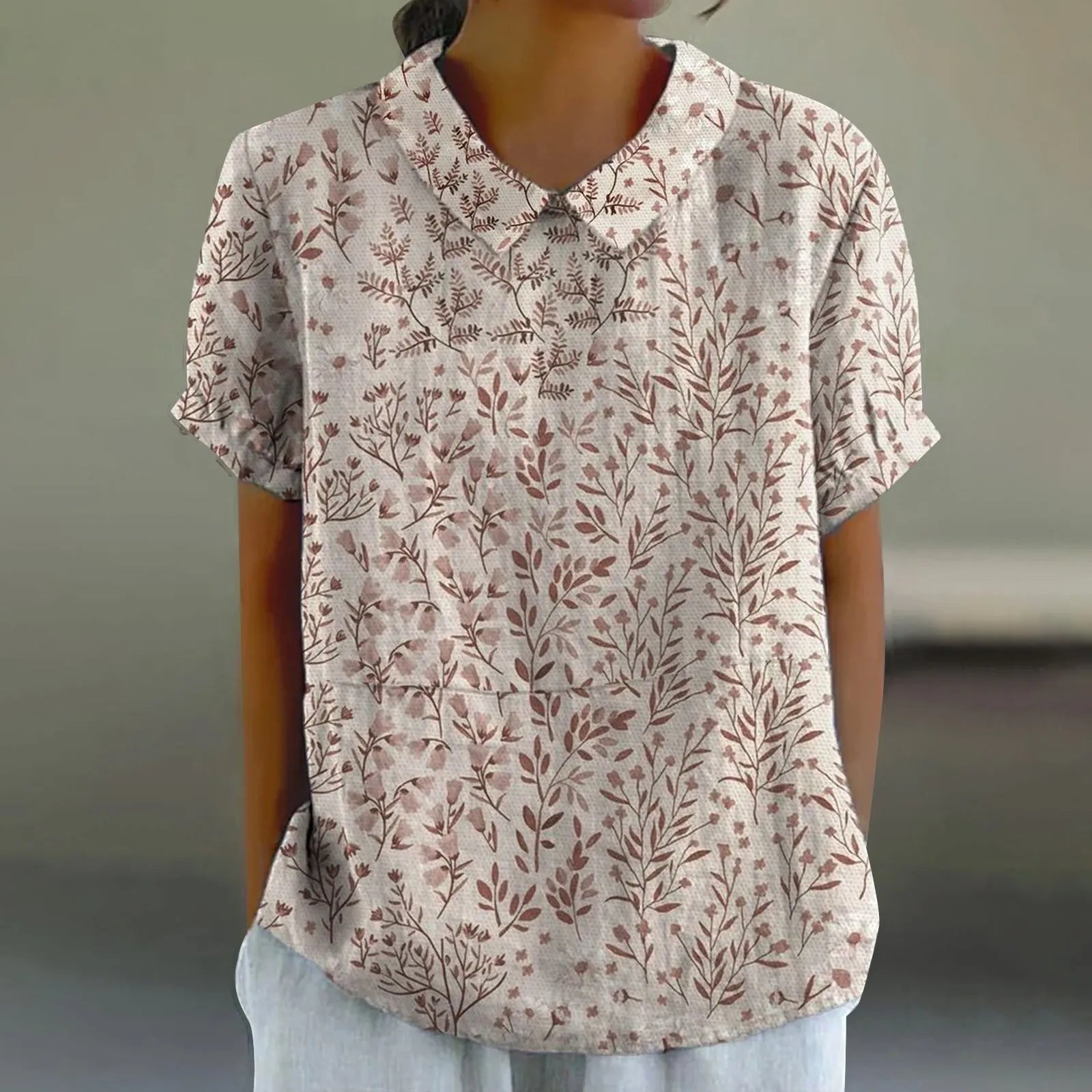 Mila | Blush Botanical Top Relaxed Fit