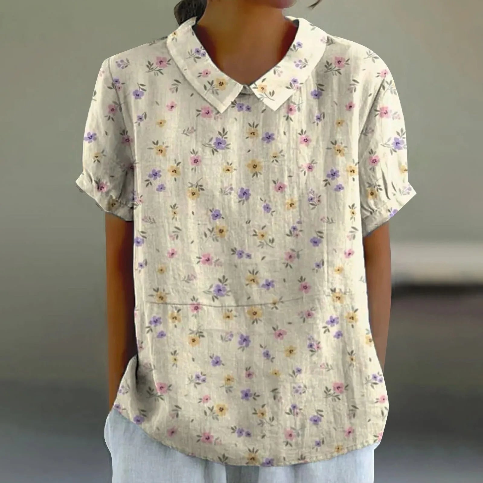 Mila | Pastel Floral Shirt Relaxed Fit
