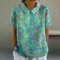 Cleo | Aqua Mandala Shirt Relaxed Fit
