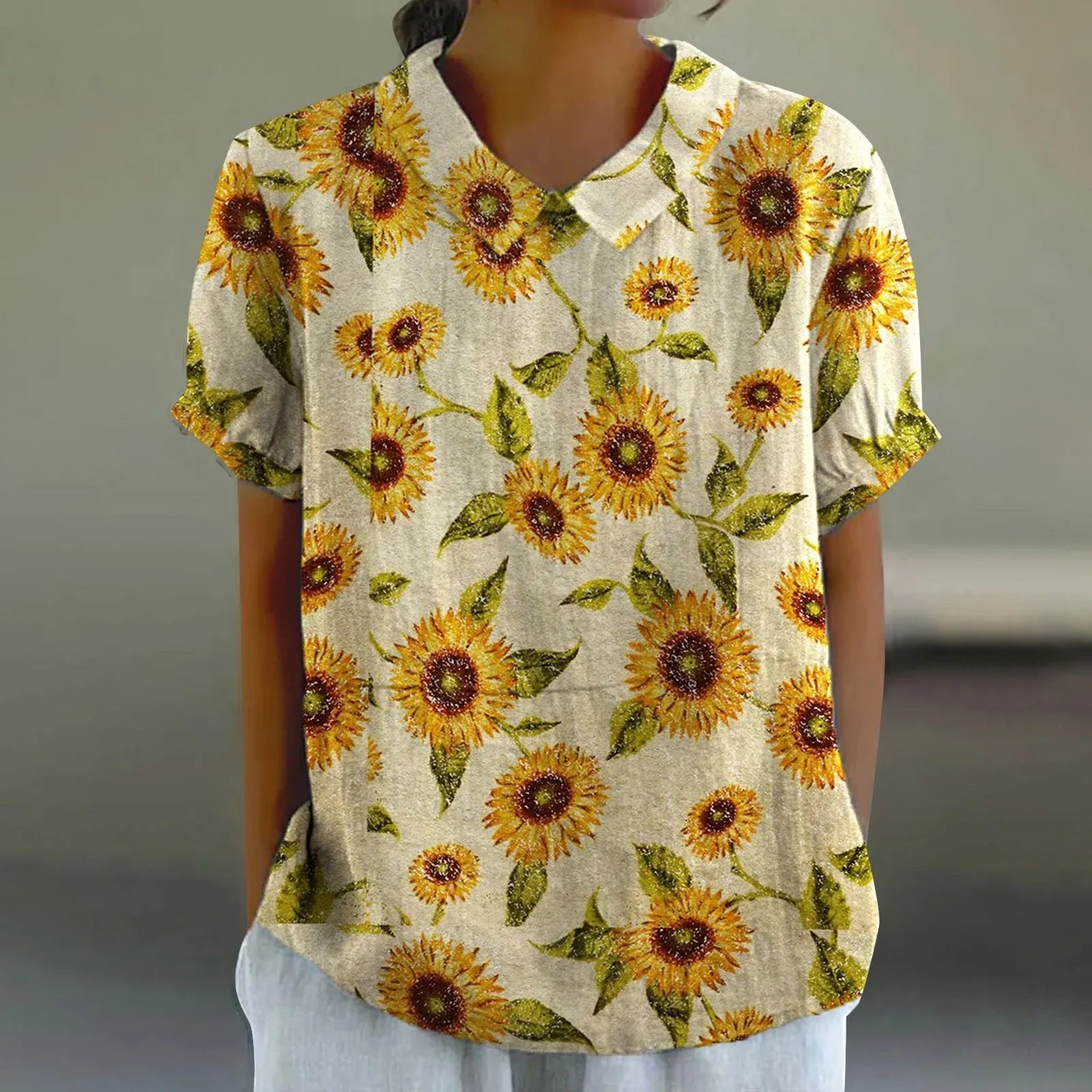 Mila | Sunflower Meadow Shirt Relaxed Fit