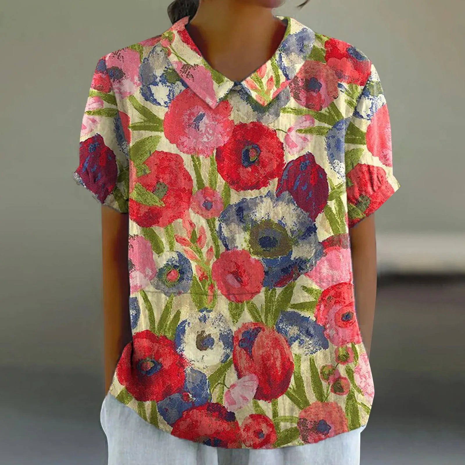 Mila | Vibrant Floral Shirt Relaxed Fit