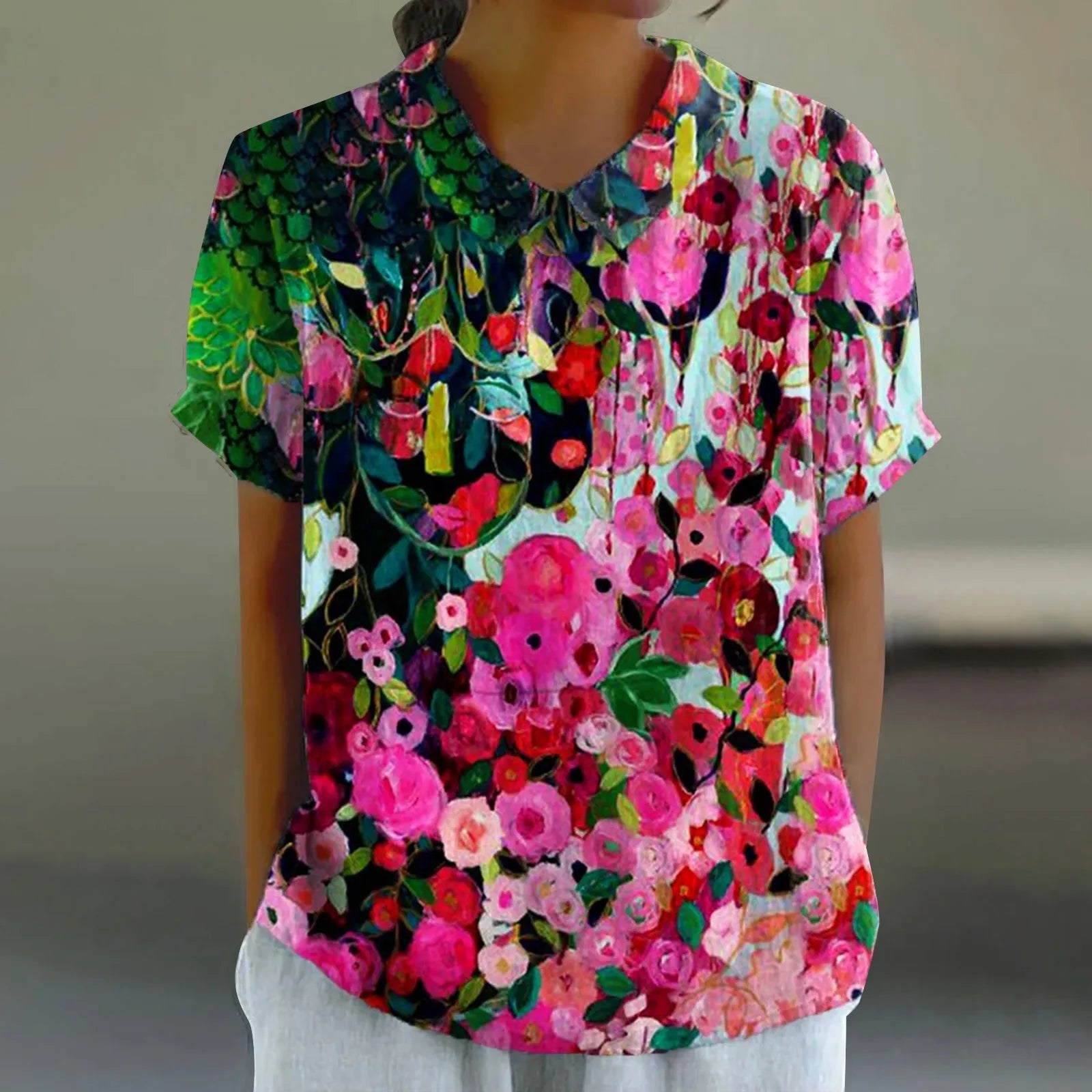 Mila | Vibrant Floral Shirt Relaxed Fit