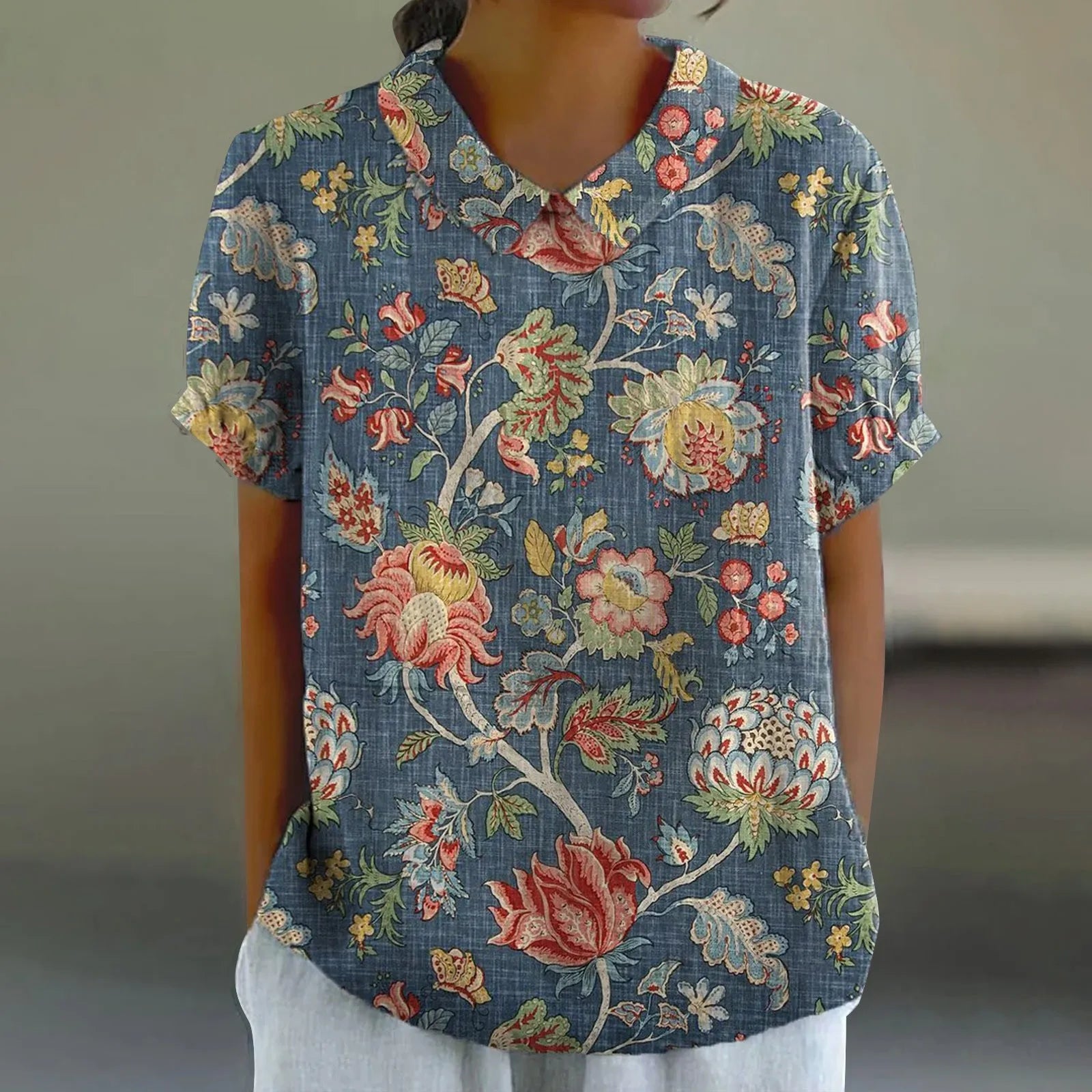 Mila | Vintage Floral Shirt Relaxed Fit