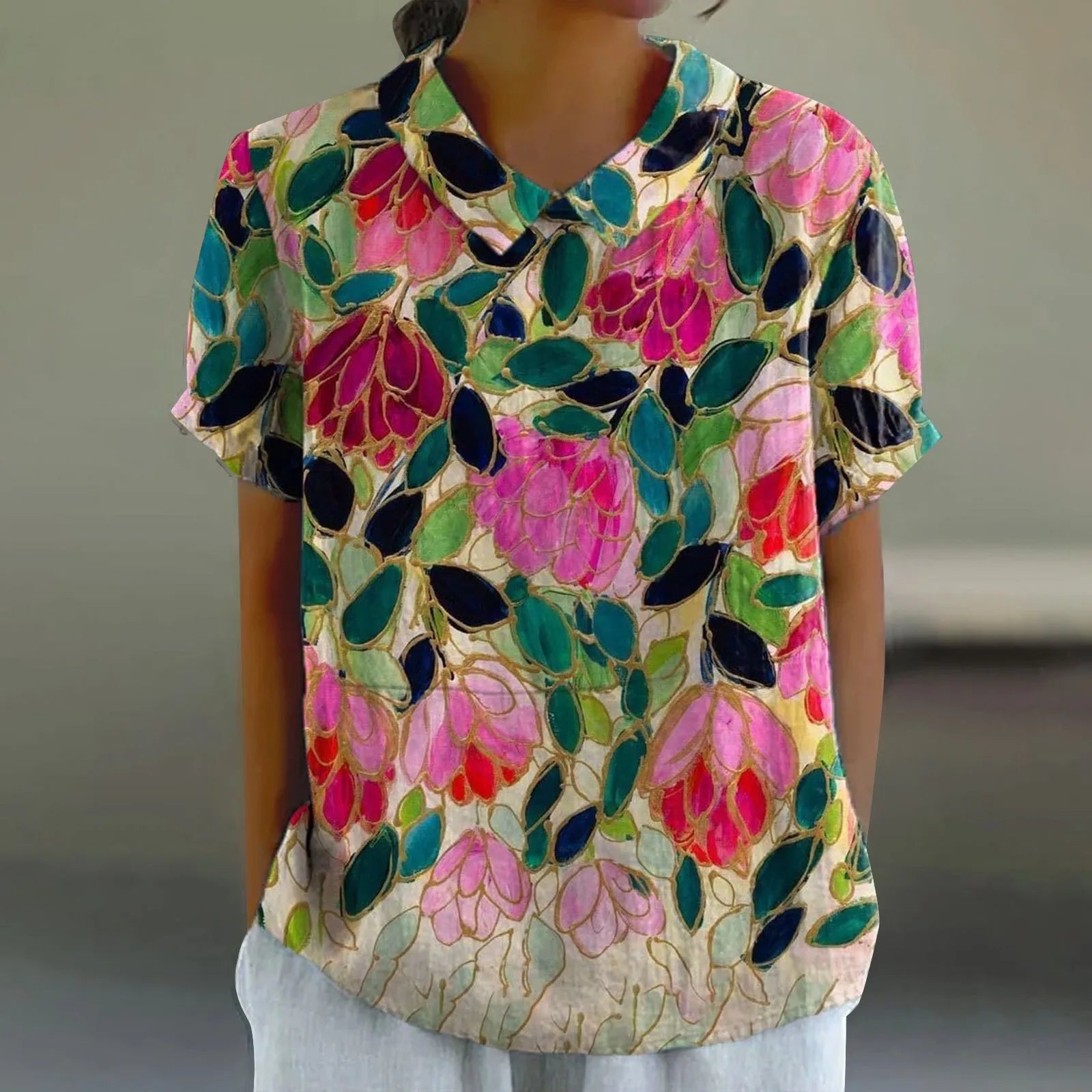 Mila | Vibrant Floral Shirt Relaxed Fit