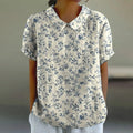 Mila | Ivory Floral Shirt Relaxed Fit