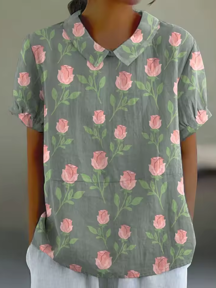 Jade | Sage Floral Shirt Relaxed Fit