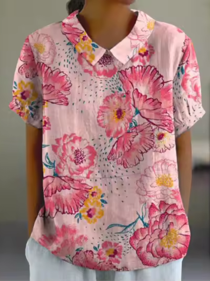 Nora | Pink Rose Shirt Relaxed Fit