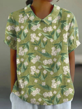 Bella | Green Floral Shirt Relaxed Fit