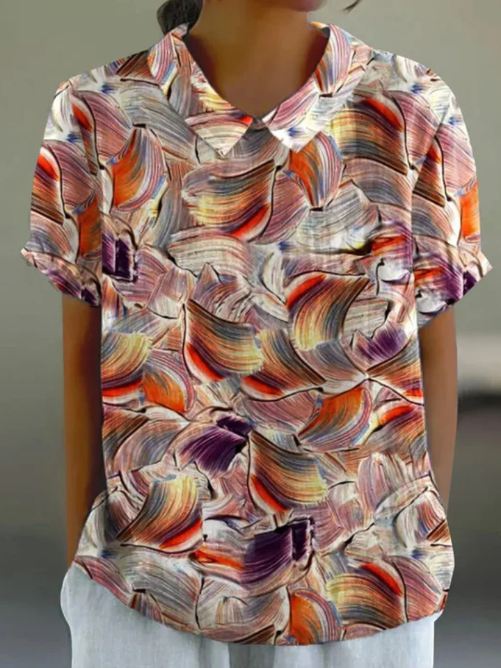 Mila | Vibrant Brushstroke Shirt Relaxed Fit