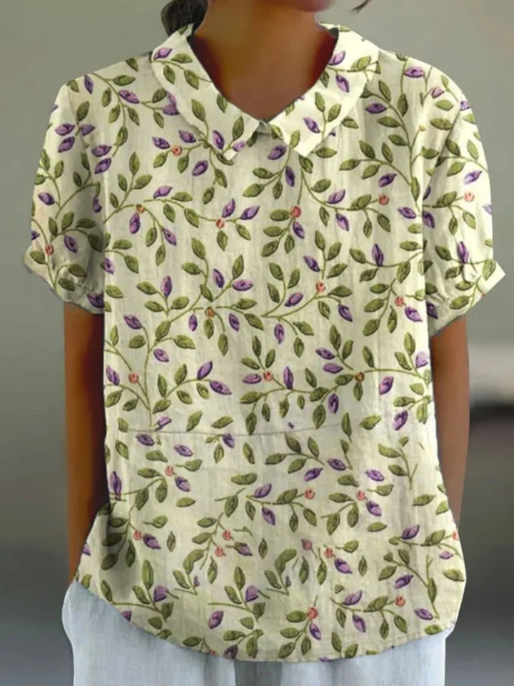 Mila | Lavender Leaf Blouse Relaxed Fit