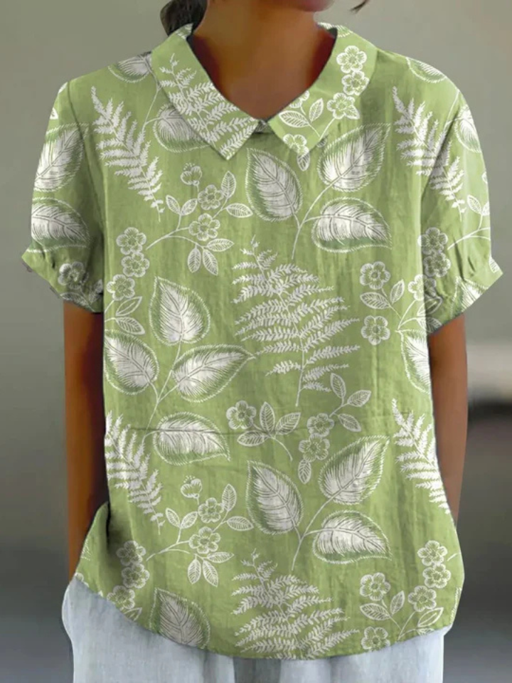 Cleo | Sage Botanical Shirt Relaxed Fit