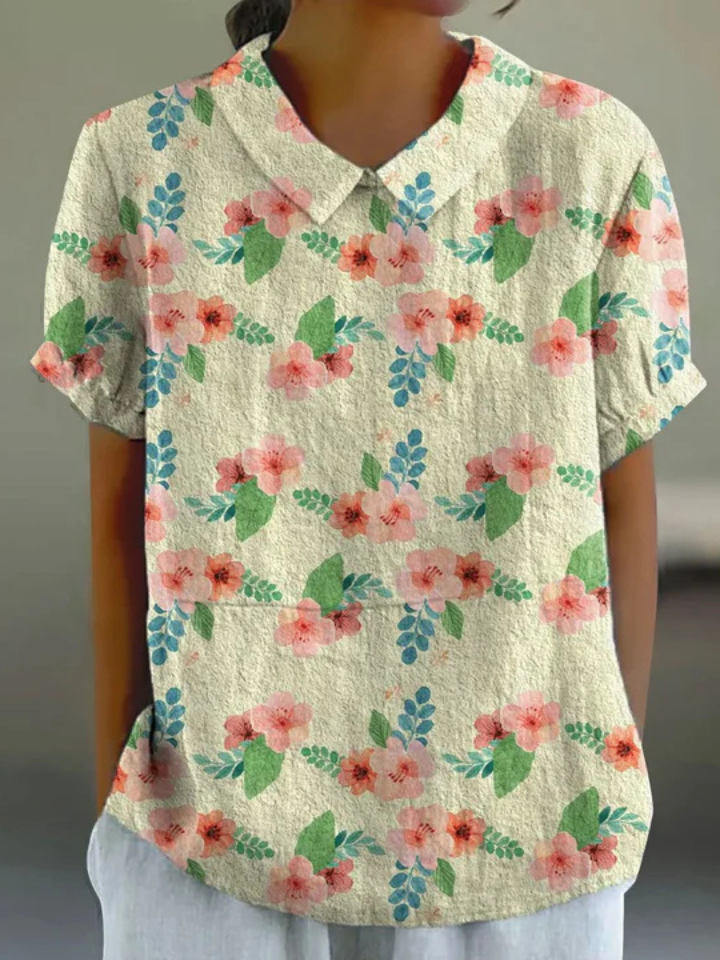 Mila | Blush Floral Shirt Relaxed Fit