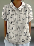 Mila | Whimsical Dog Print Shirt Relaxed Fit