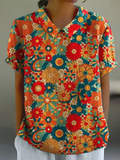 Hazel | Retro Floral Shirt Relaxed Fit